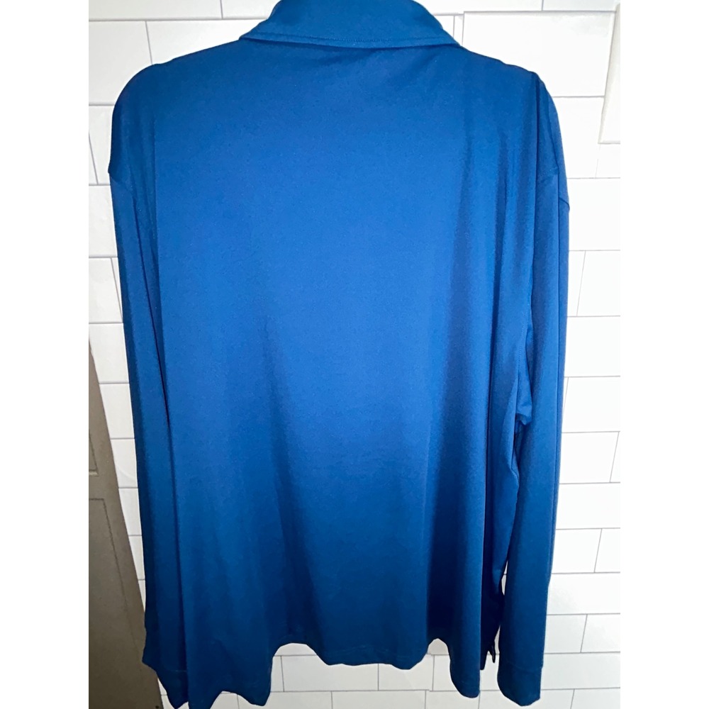 Maelreg Performance Polo Mens 2XL Blue Long Sleeve Wicking UPF 30 Golf Shirt NEW - Picture 5 of 7